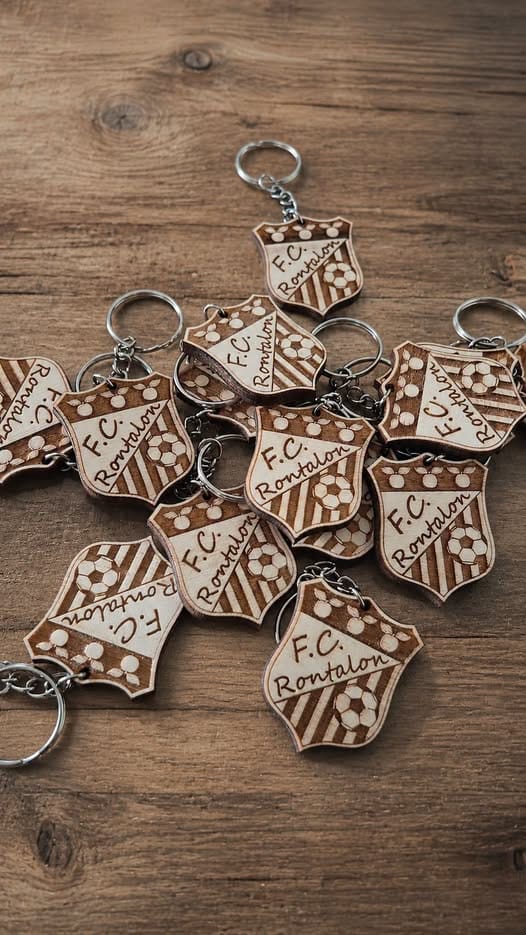 Porte-clés en bois personnalisés pour association – FC Rontalon